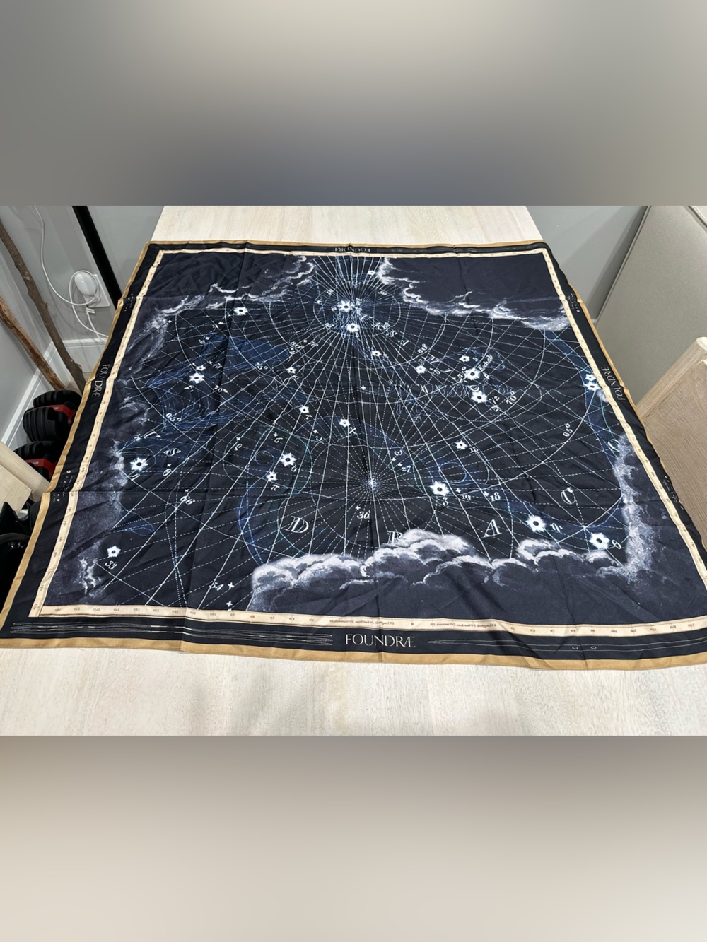 Foundrae Celestial Scarf - Nautical Star Map